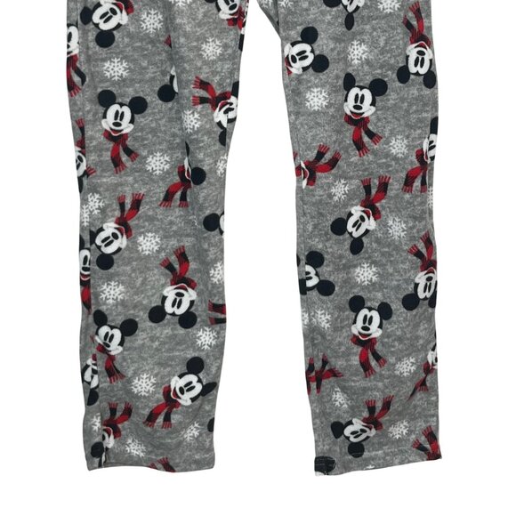 Disney Mickey Mouse Pajama Bottoms Womens XXL Gray Fleece Cozy - Picture 3 of 6
